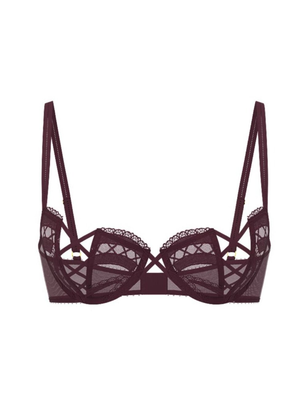 New! Victoria’s Secret Laces Out Peekaboo Balconette Bra 32DD 34553